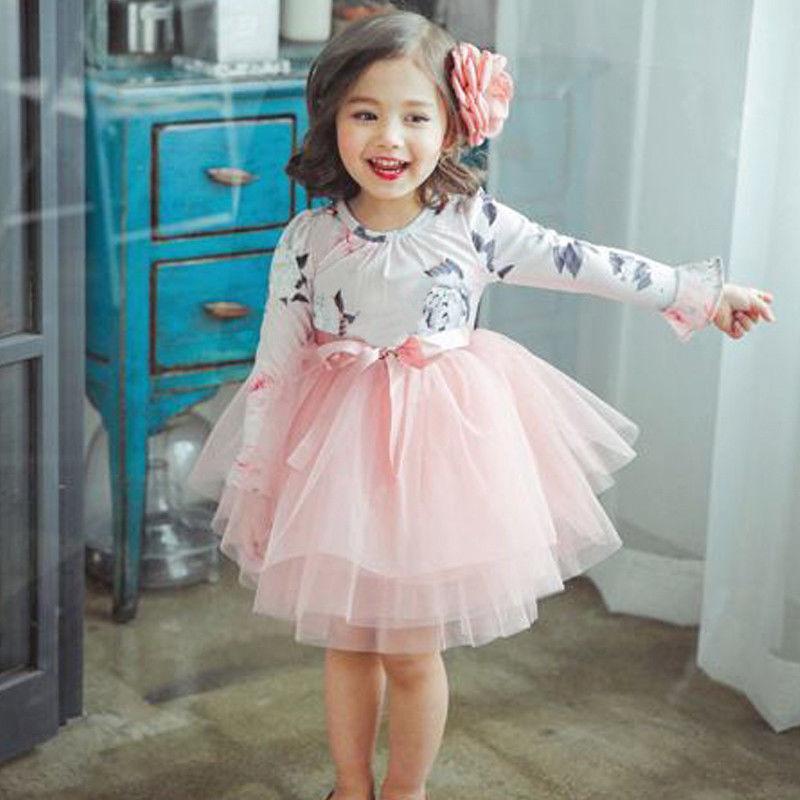 Fashion Baby Party Elegance Dress Girls Princess Dress Baby Party Wedding Pageant Newborn Tutu Dresses - ebowsos