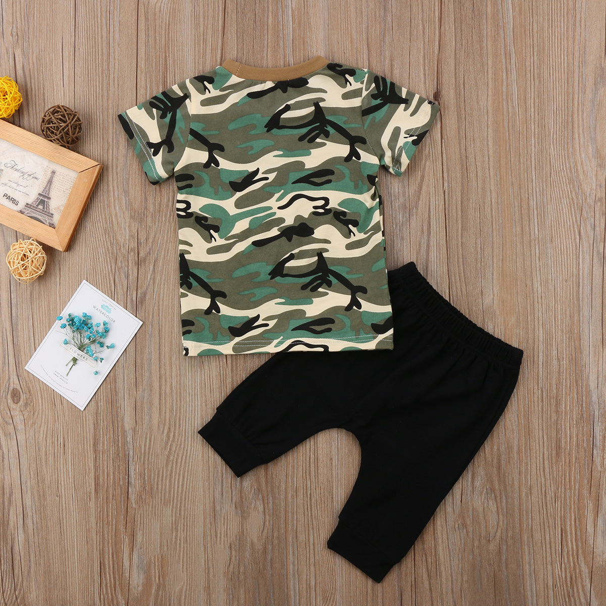 Fashion Camouflage Baby Boy Clothes Toddler Kids Boys Tops T-shirt Shorts Casual Outfits Set Clothes 1-6T - ebowsos