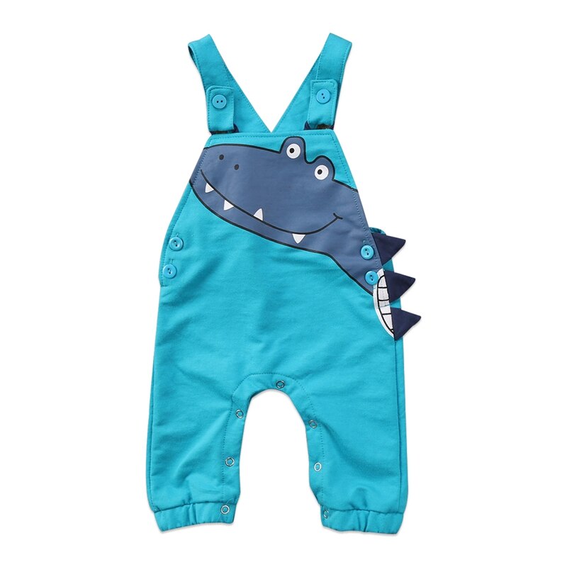 Fashion Cartoon Baby Boy Girls Dinosaur Romper New Style Baby Sleeveless Cotton Jumpsuit Outfits Set Costume - ebowsos