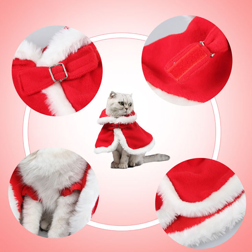 Fashion Cat Cloak Foreign Festival Christmas Pet Party Winter Warm Cat Cloak Pet Costume For Cats Kittens 2019 New Arrive-ebowsos