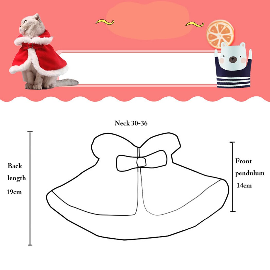 Fashion Cat Cloak Foreign Festival Christmas Pet Party Winter Warm Cat Cloak Pet Costume For Cats Kittens 2019 New Arrive-ebowsos