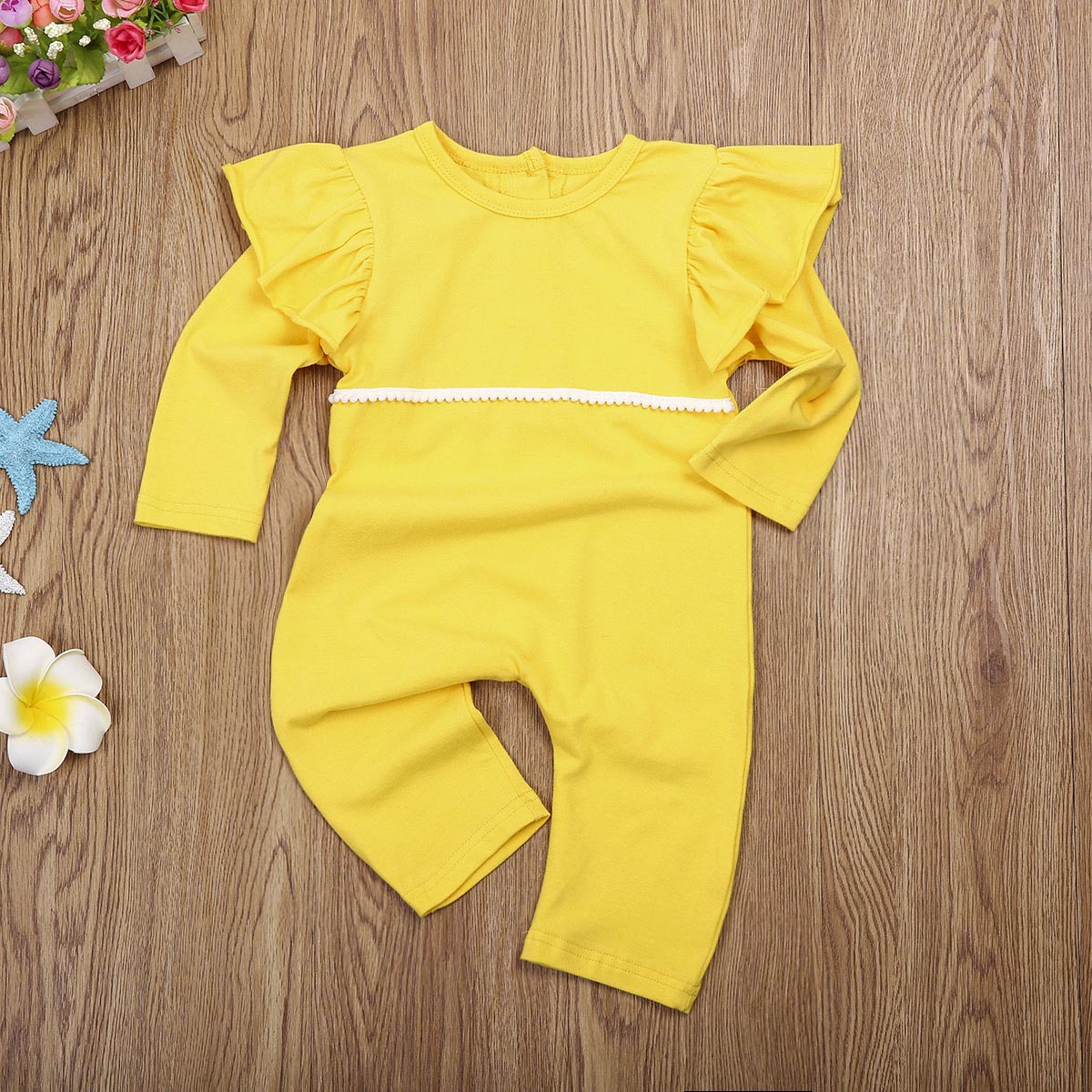 Fashion Kid Baby Girls Long Sleeve Romper Cotton Jumpsuit Playsuit Clothes Outfit 6M-3T - ebowsos