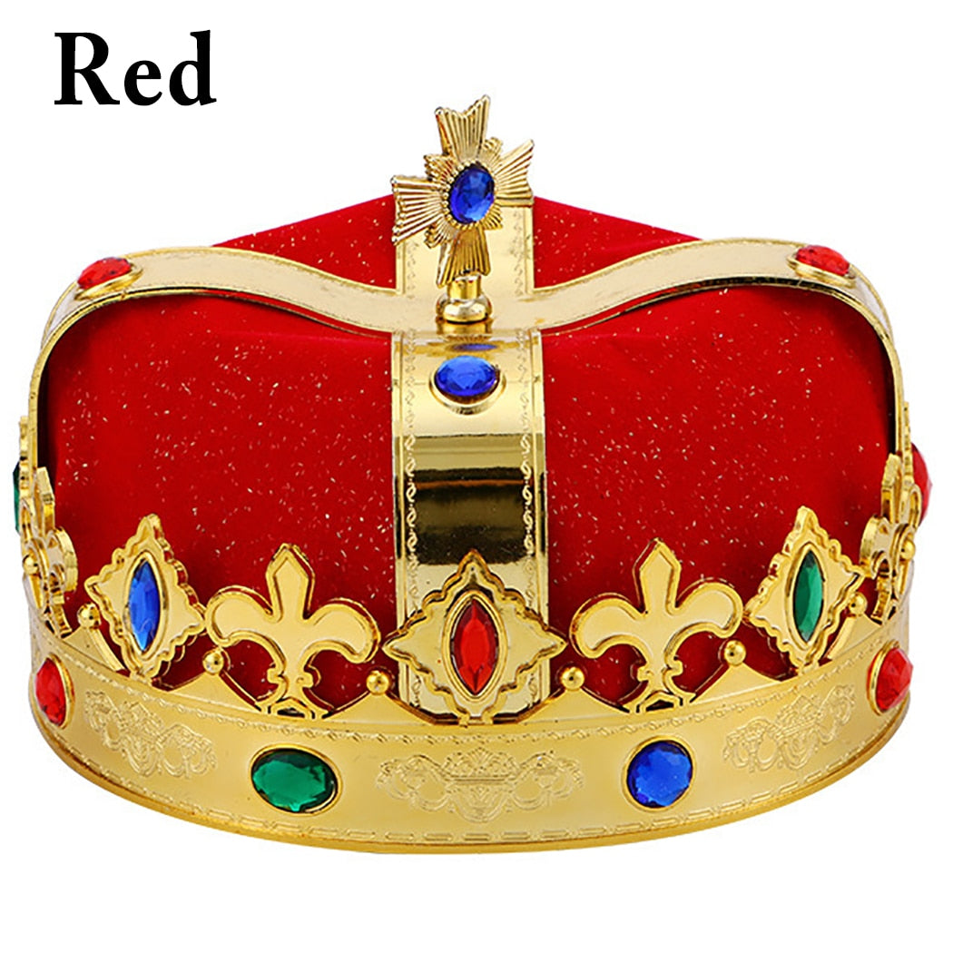 Fashion King Crown Hat Cosplay Prop Adult Children Show Party Hat King Prince Crown Decoration Party Supplies 2019 New Arrive-ebowsos