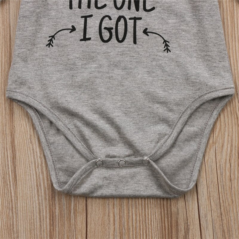 Fashion Letter Cute Newborn Infant Baby Boy Girl Kids Cotton Long Sleeve Jumpsuit Bodysuit Clothes Outfit - ebowsos