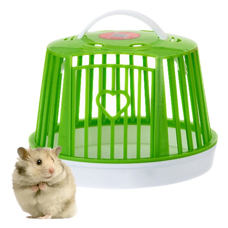 Fashion Mini Cute Hamster Cage Single Layer Portable Hamster Habitat Pet Cage For Small Animals Pet Carry Supplies Dropshipping-ebowsos