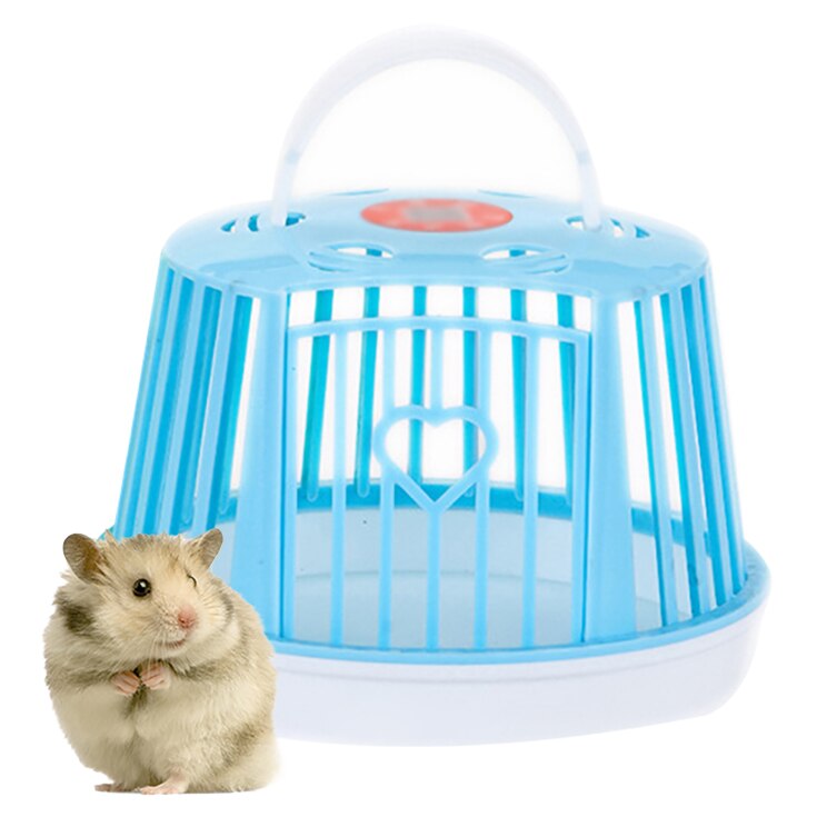 Fashion Mini Cute Hamster Cage Single Layer Portable Hamster Habitat Pet Cage For Small Animals Pet Carry Supplies Dropshipping-ebowsos