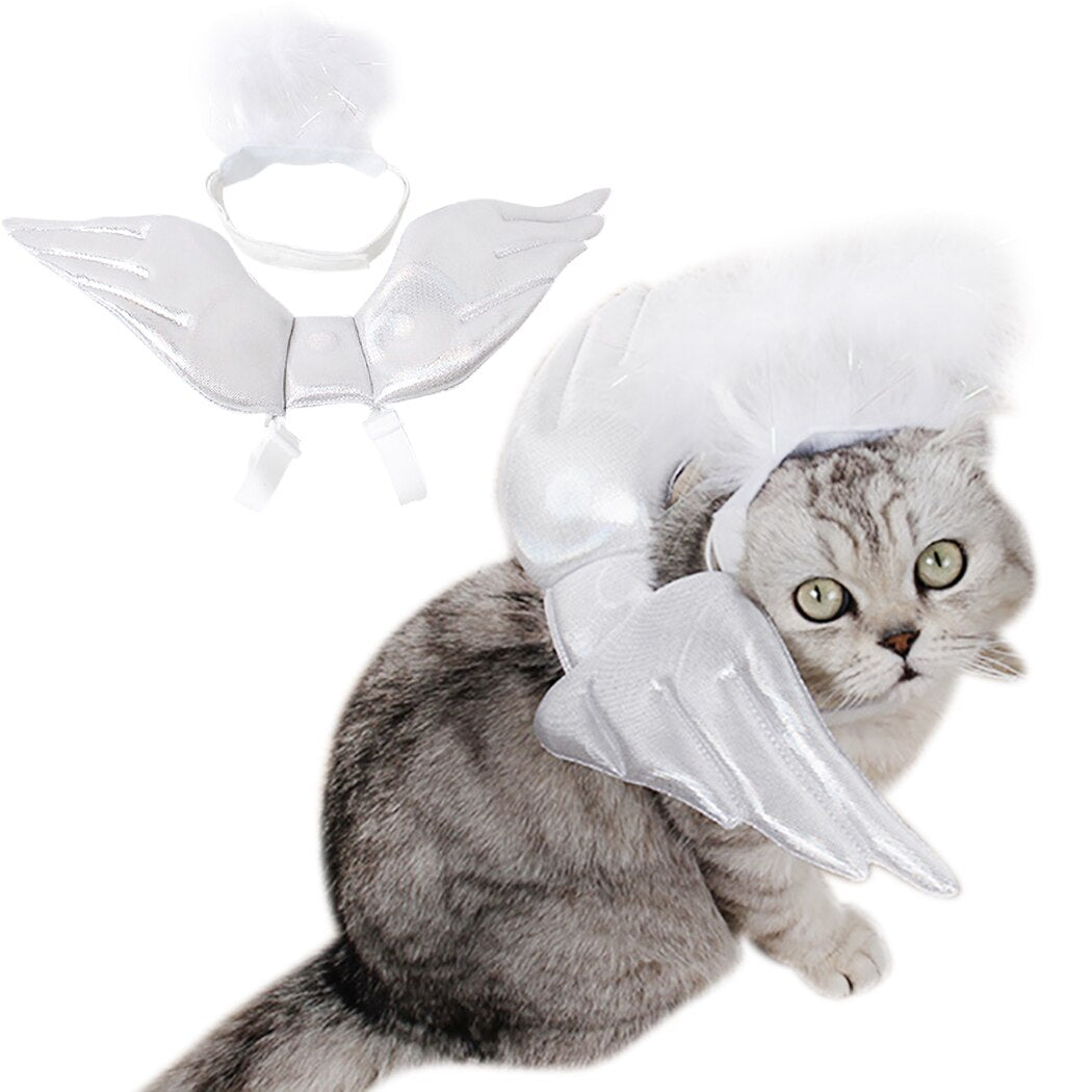 Fashion Pet Costumes Cute Wings Fancy Dress Up Halloween Party Pet Dog Cat Costume For Puppy Kitten Pet Clothing & Accessories-ebowsos