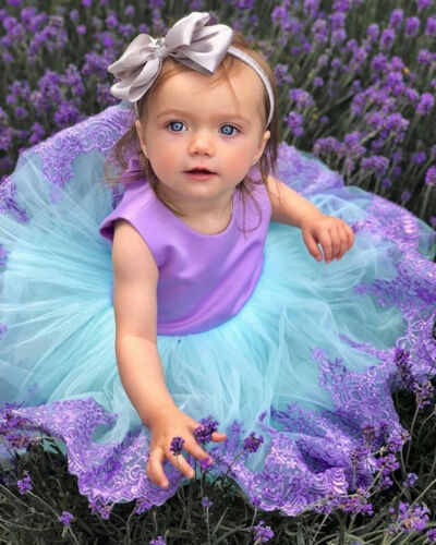 Fashion Princess Girl Wedding Party Prom Birthday Dress Child Girls Bow Tutu Dresses For Baby Girl 0-5Y - ebowsos