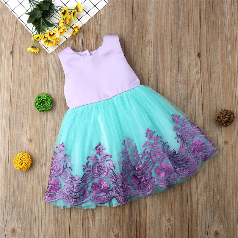 Fashion Princess Girl Wedding Party Prom Birthday Dress Child Girls Bow Tutu Dresses For Baby Girl 0-5Y - ebowsos