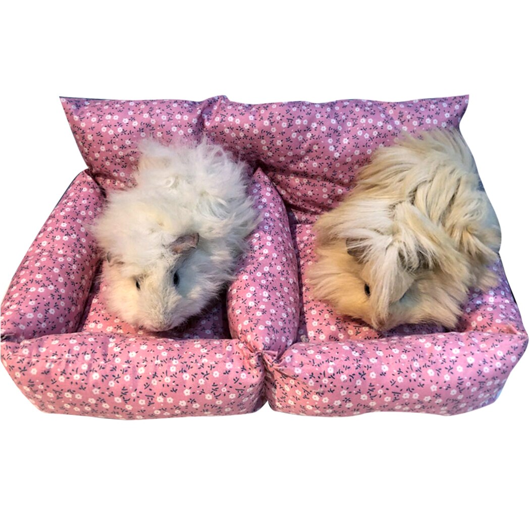 Fashion Printing Pet Bed Nest Plush Fashion Winter Warm Soft Pet Sleeping Bed Pet Supplies For Small Pets Chinchilla Hamster-ebowsos