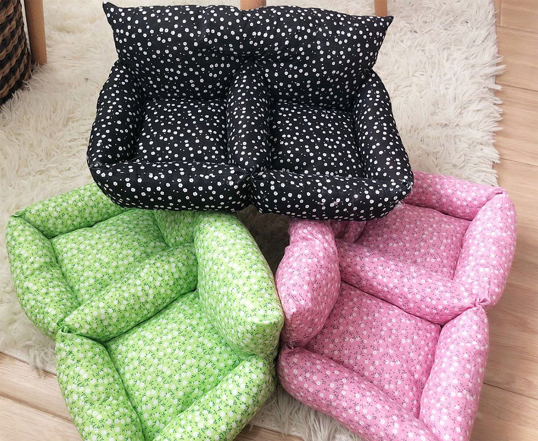 Fashion Printing Pet Bed Nest Plush Fashion Winter Warm Soft Pet Sleeping Bed Pet Supplies For Small Pets Chinchilla Hamster-ebowsos