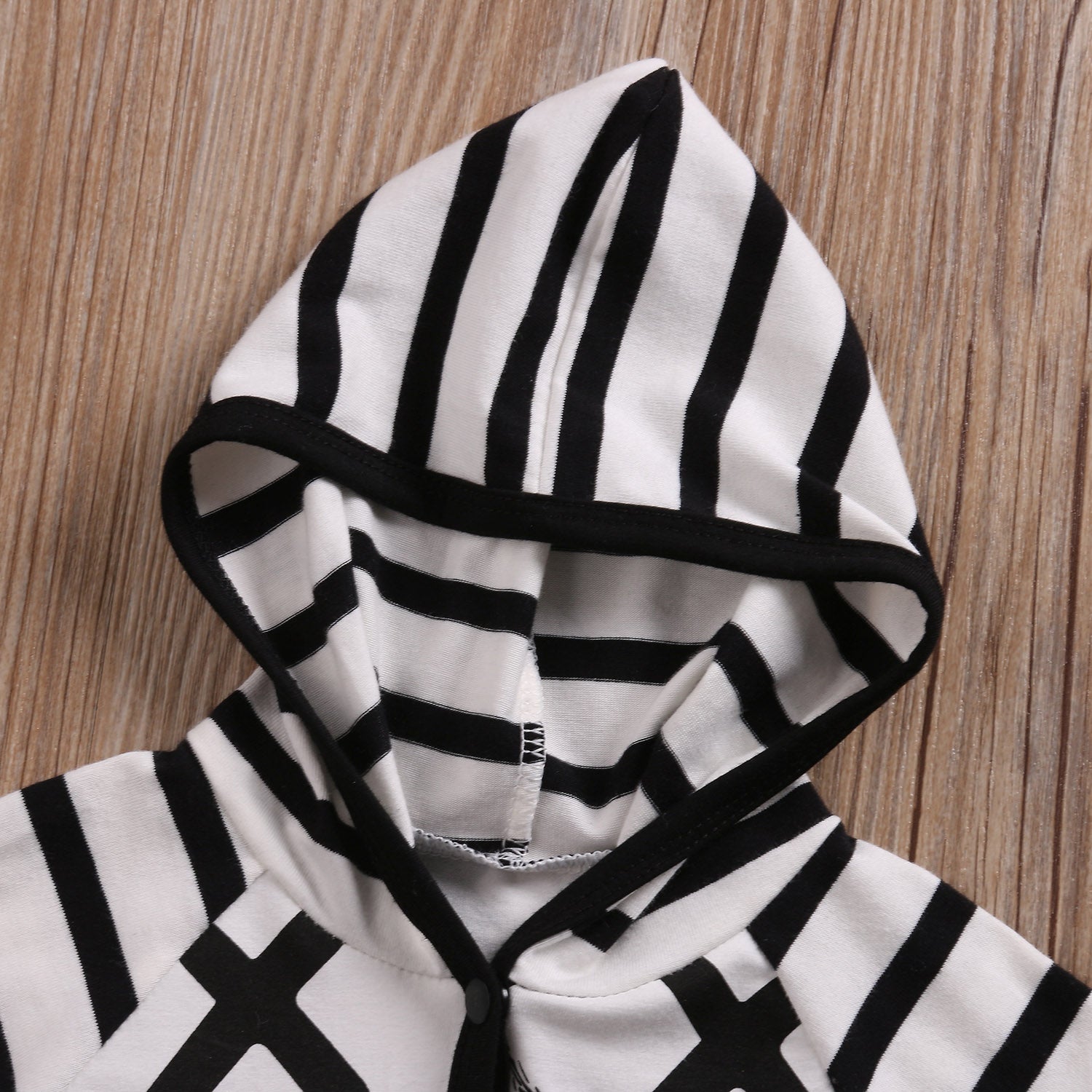 Fashion Striped Hoodie Cotton Newborn Infant Baby Boys Hooded Long Sleeve Outfit Clothes Romper Jumpsuit Winter - ebowsos