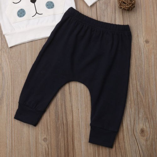 Fashion Toddler Baby Boys Girls Bear Warm Winter Tops T-shirt Pants Outfits Clothes Set - ebowsos