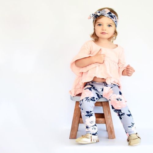 Fashion Toddler Kids Baby Girls Dress Clothes Outfits T-shirt Top + Pants Trousers Set - ebowsos