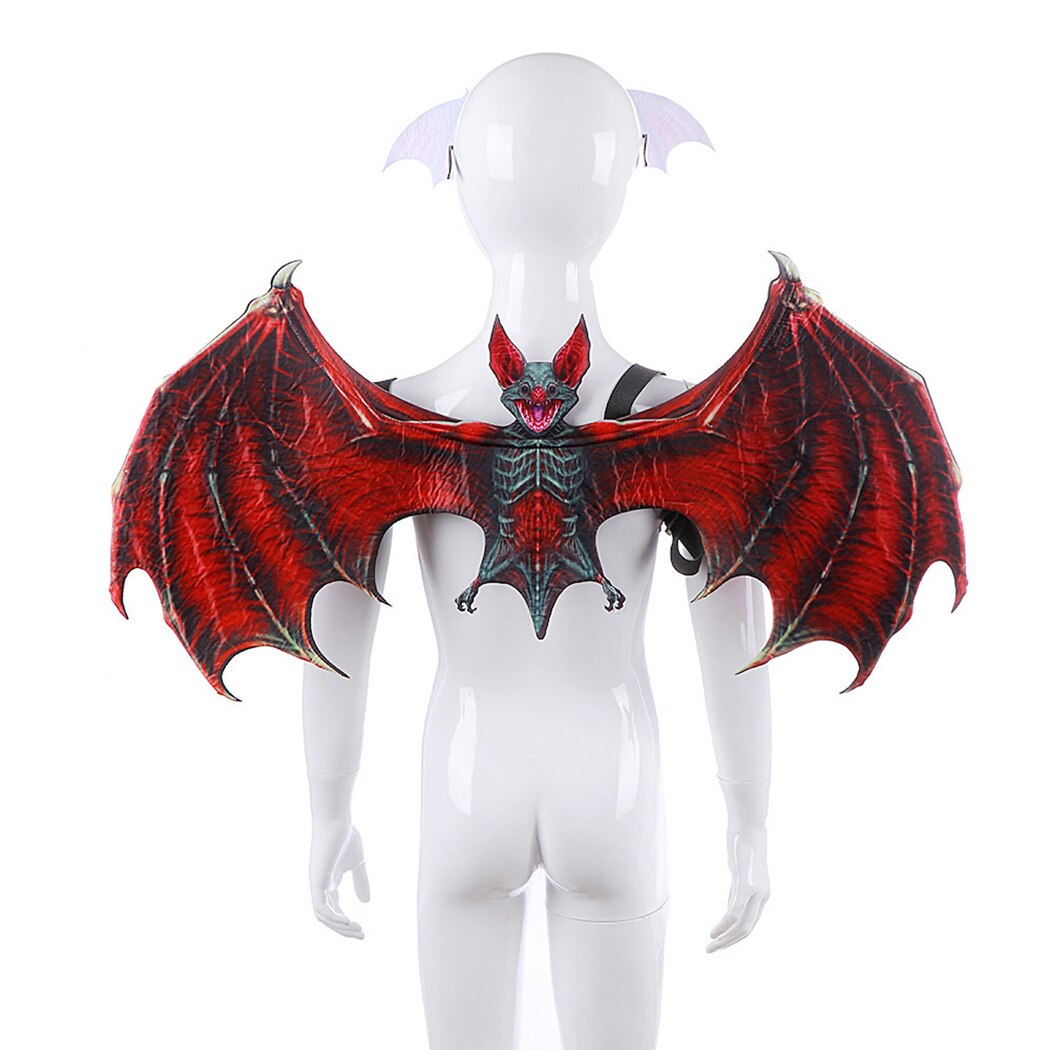 Festival Kids Costume Set Vampire Bat Costume Wings Dress Up Wings With Glasses Carnival Halloween Party Clothing Decoration-ebowsos