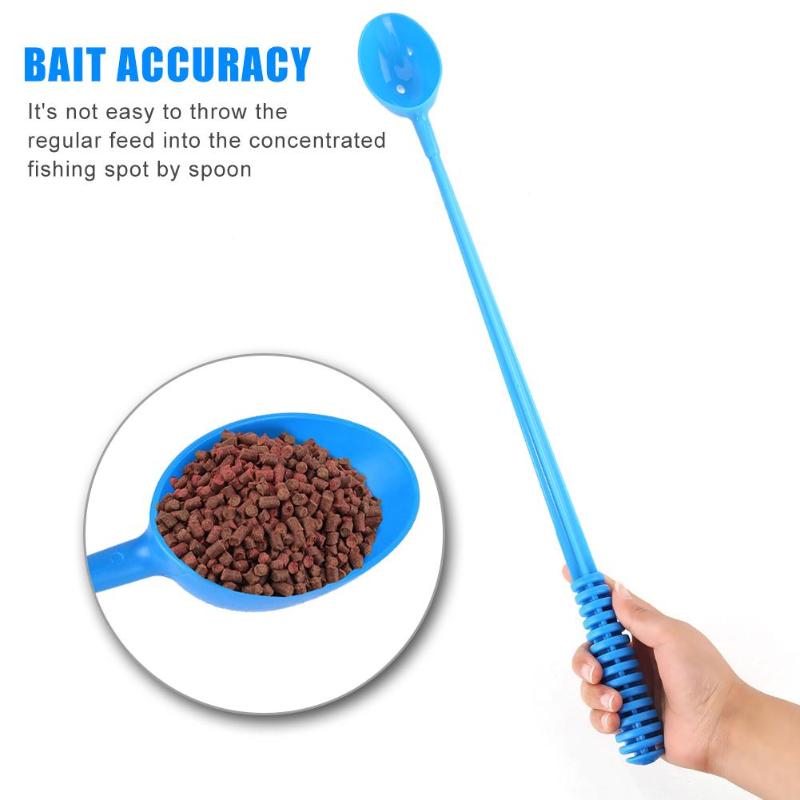 Fish Casting Scoop Baiting Throwing Spoon For Feeding Particles Bait Lure Plastic Carp Fishing Fish Bait Tool-ebowsos