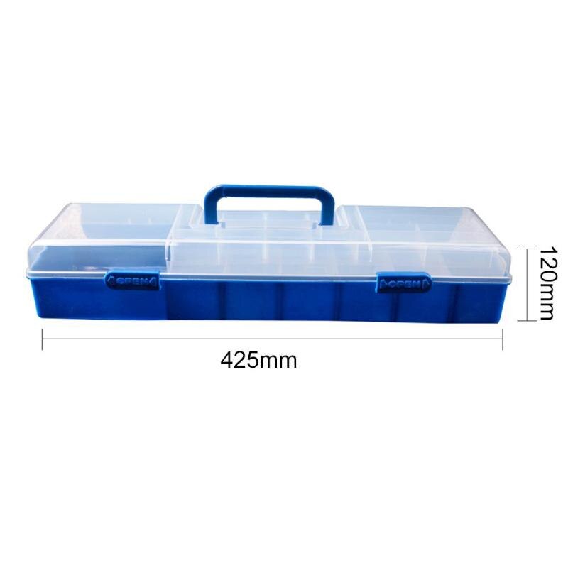 Fishing Baits Case Double Sided Plastic Lure Boxes Fishing Tackle Storage Case fishing rod fishing boat bait Sorting Box-ebowsos