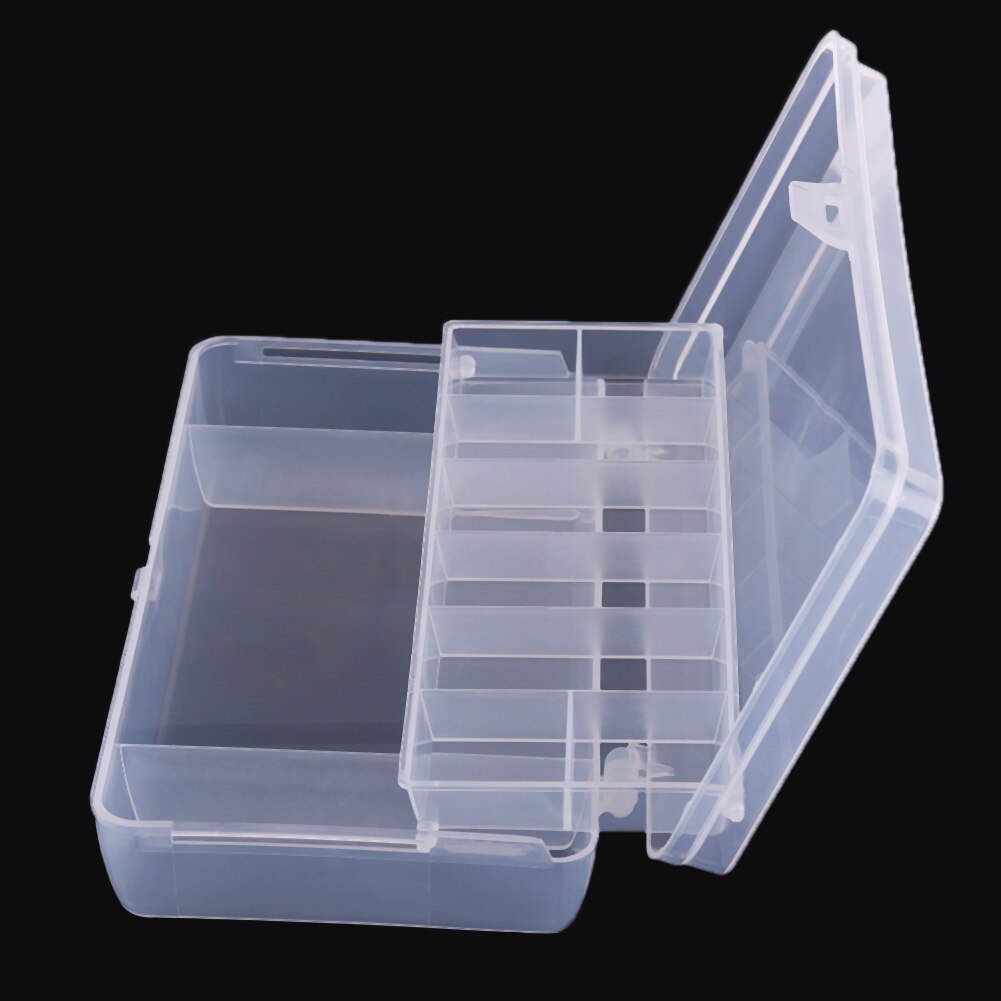 Fishing Kit Storage 2 Layer Fishing Lure Box Portable Transparent Visible Fishing Tackle box Large Capacity Fishing Accessories-ebowsos