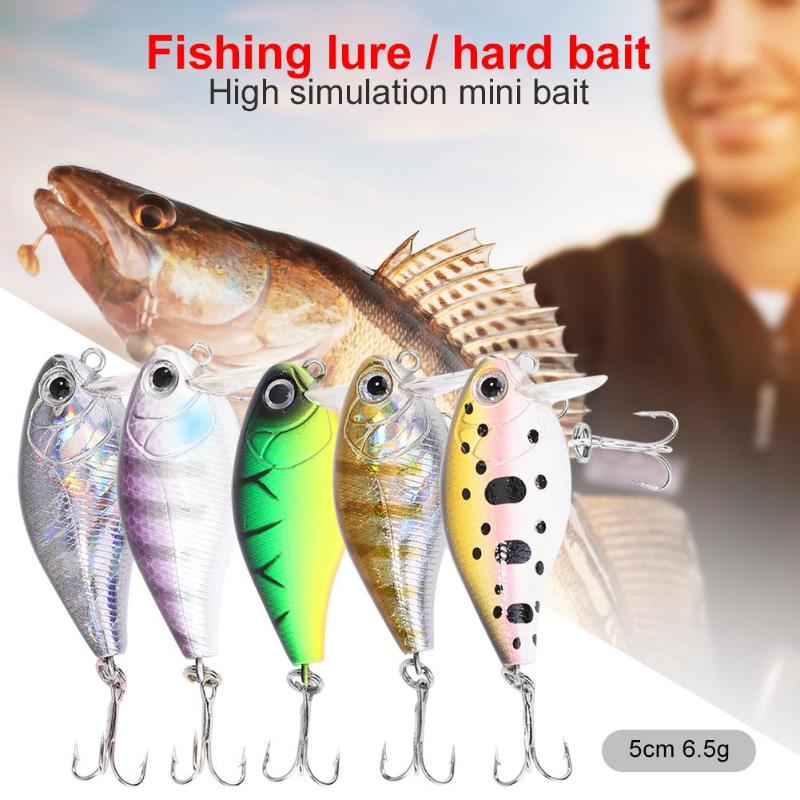 Fishing Lure Artificial 5cm 6.5g Hard Bait Wobblers Outdoor Fishing Tackle-ebowsos