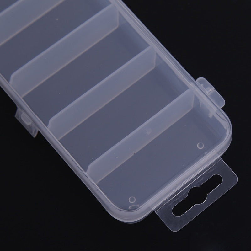 Fishing Lure Bait Box 5 Grids Transparent Plastic Storage Organizer Container Case-ebowsos