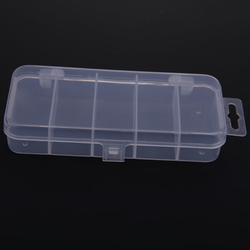 Fishing Lure Bait Box 5 Grids Transparent Plastic Storage Organizer Container Case-ebowsos