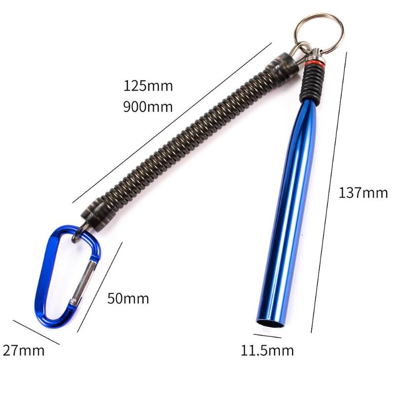 Fishing Lure Wacky Worm Rig O-Ring Wacky Worm Rig Tool Soft Baits Lures Stick with Anti-lost Rope Aluminium Alloy Fishing Tool-ebowsos