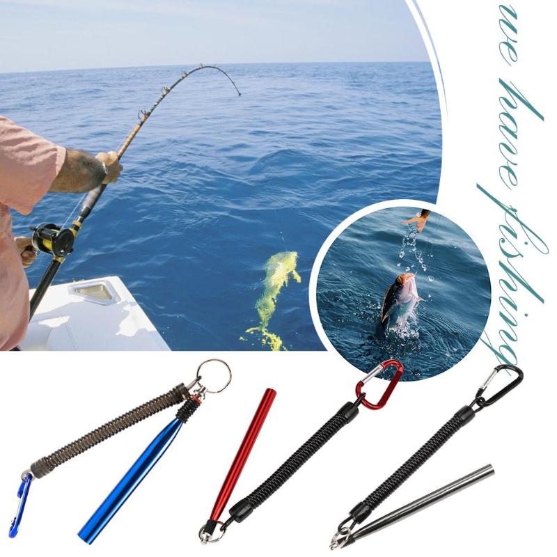 Fishing Lure Wacky Worm Rig O-Ring Wacky Worm Rig Tool Soft Baits Lures Stick with Anti-lost Rope Aluminium Alloy Fishing Tool-ebowsos