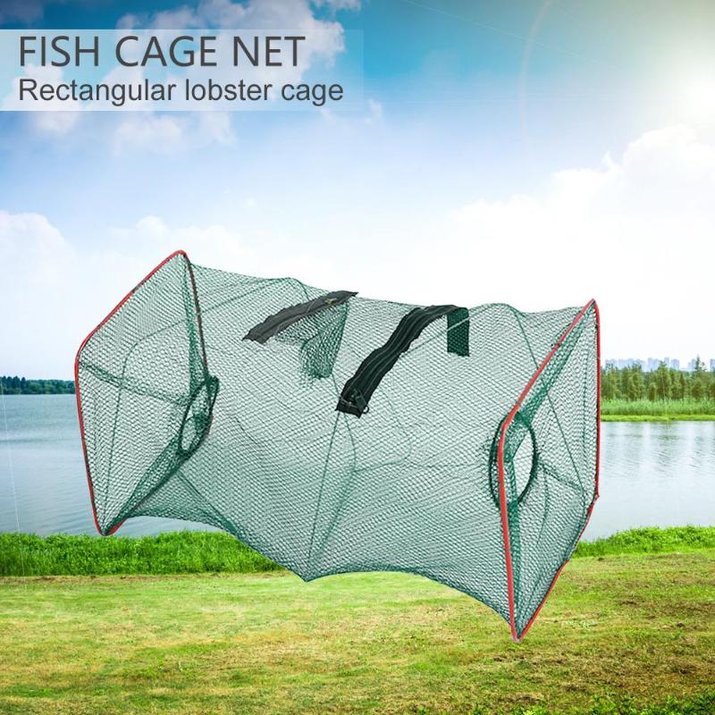 Fishing Net Cage Catcher Trap for Crab Fish Shrimp Portable Mesh Tackle-ebowsos