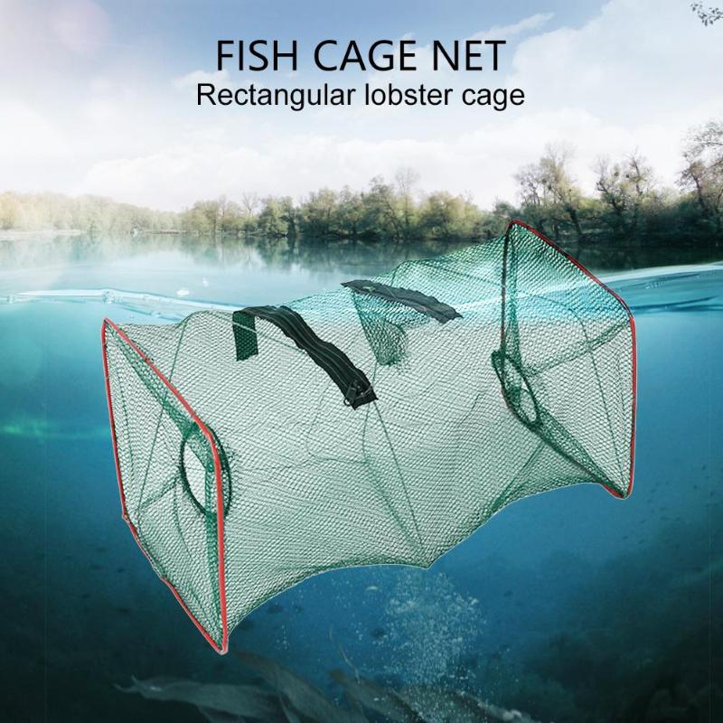 Fishing Net Cage Catcher Trap for Crab Fish Shrimp Portable Mesh Tackle-ebowsos