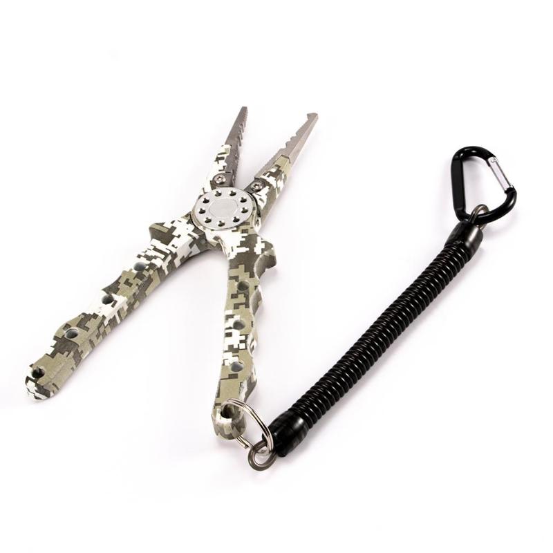 Fishing Pliers Stainless Steel 6.5 inch Multifunction Pliers Cutters Tackle-ebowsos