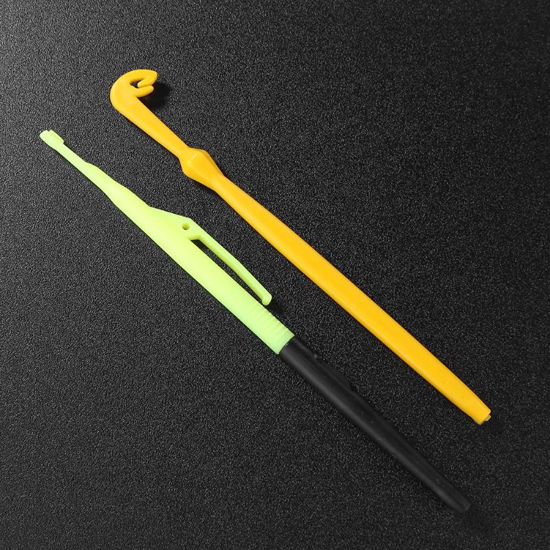 Fishing Tackle Knot Tying Tool Kit Fish Hook Remover Disgorger Unhook Extractor Knot Picker Needle Hook Tier-ebowsos