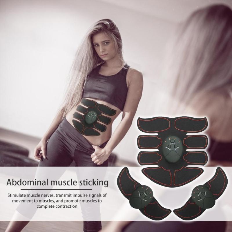 Fitness Electric Muscle Stimulator EMS Gym Workout Arm Abdominal Trainer Muscle Strength Recovery Body Building Slimming Belt-ebowsos