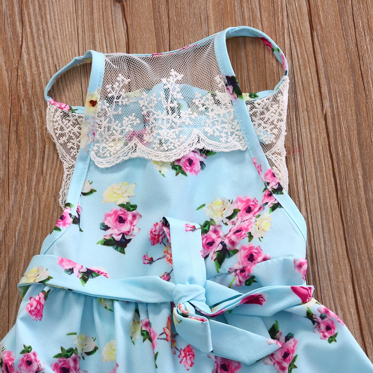 Floral Baby Girl Lace Clothes Sleeveless romper  Jumpsuit Playsuit Outfit - ebowsos