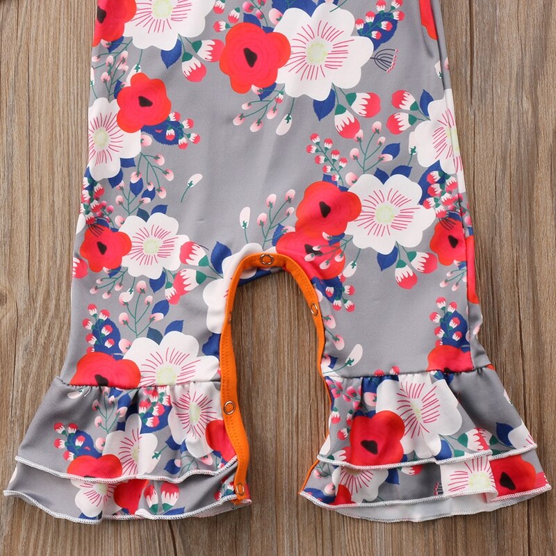 Floral Girls Suit Newborn Infant Baby Girl Romper Long Sleeve Pirncess Jumpsuit Playsuit Clothes Outfits 0-24M - ebowsos