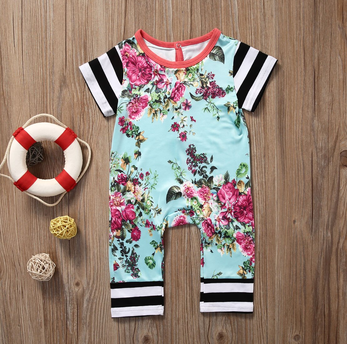 Floral Newborn Baby Girls Boys Romper Jumpsuit Playsuit Outfits Sunsuit - ebowsos