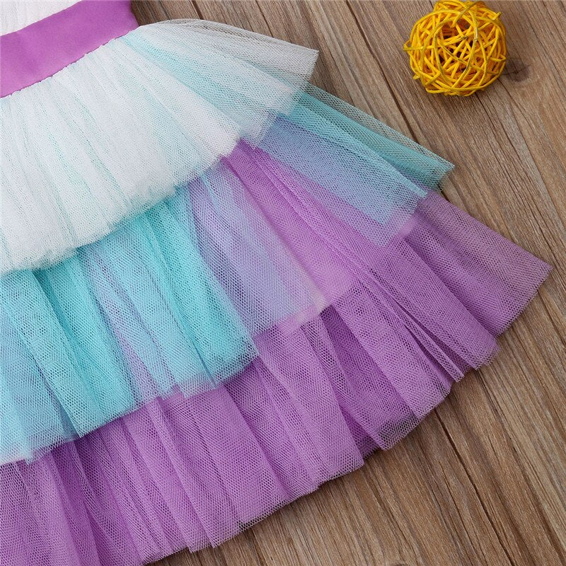 Flower Girls Dress Princess Kids Baby Bow Tutu Party Wedding Gown Formal Dresses - ebowsos