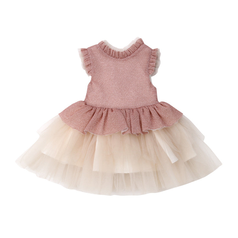 Flower Girls Dress Princess Kids Baby Lace Tutu Party Wedding Bridesmaid Dresses - ebowsos