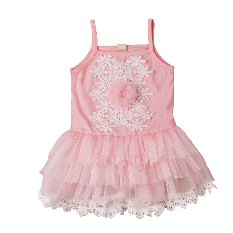 Flower Girls Princess Dress Kids Party Pageant Lace Tutu Dress Summer Sleeveless Cute Baby Dresses Hot - ebowsos