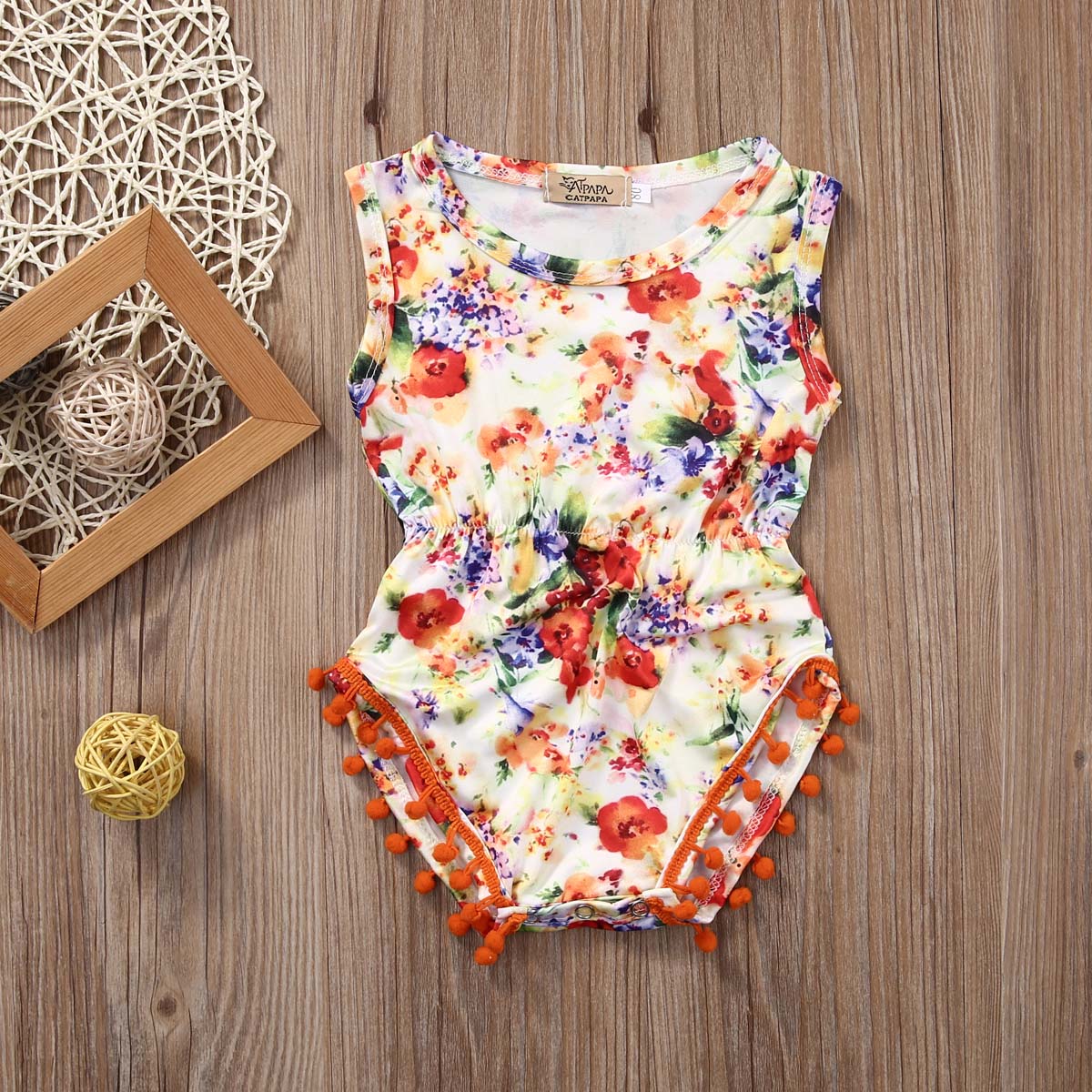 Flower Sweet Toddler Baby Girl Floral Bodysuit Short Jumpsuit Sunsuit Outfit Clothes - ebowsos