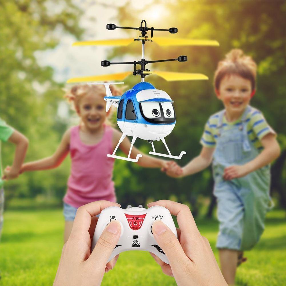 Flying Mini RC Remote Control Helicopter Aircraft Flashing Light Toys Kids-ebowsos