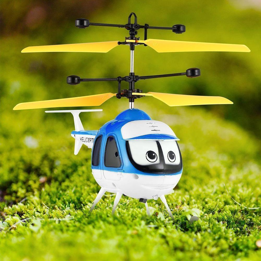 Flying Mini RC Remote Control Helicopter Aircraft Flashing Light Toys Kids-ebowsos