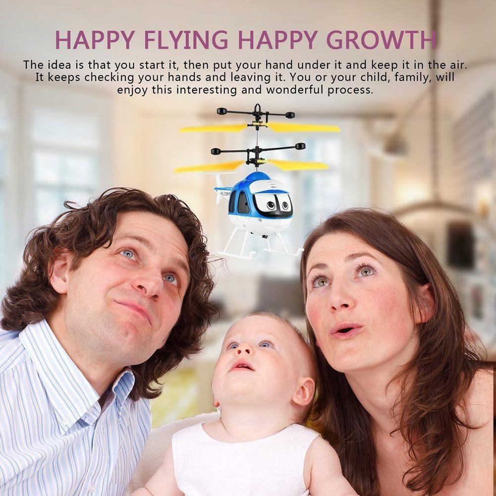 Flying Mini RC Remote Control Helicopter Aircraft Flashing Light Toys Kids-ebowsos