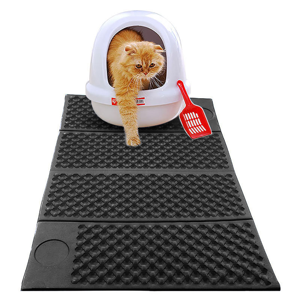 Foldable Cat Litter Mats EVA Folding Moisture-Proof Pet Litter Mat Easy To Clean Feeding Mat For Pets Cats Pet Cleaning Supplies-ebowsos