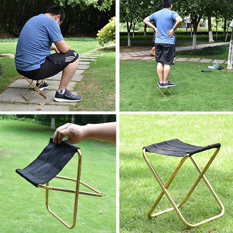 Foldable Picnic Fishing Chair Lightweight Folding Aluminium Oxford Cloth Outdoor Portable Easy To Carry Fishing Tools-ebowsos