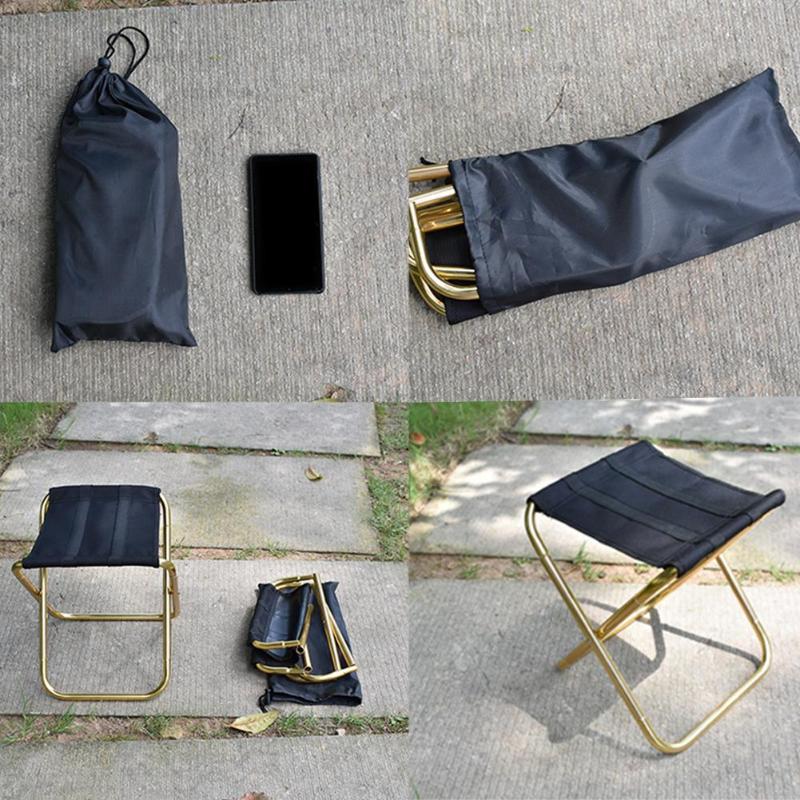 Foldable Picnic Fishing Chair Lightweight Folding Aluminium Oxford Cloth Outdoor Portable Easy To Carry Fishing Tools-ebowsos