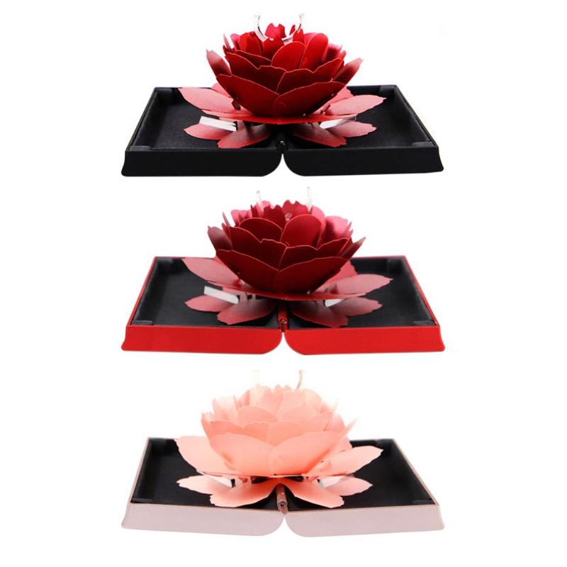 Foldable Rose Ring Box For Women 2019 Creative Jewel Storage Paper Case Small Gift Box For Rings - ebowsos