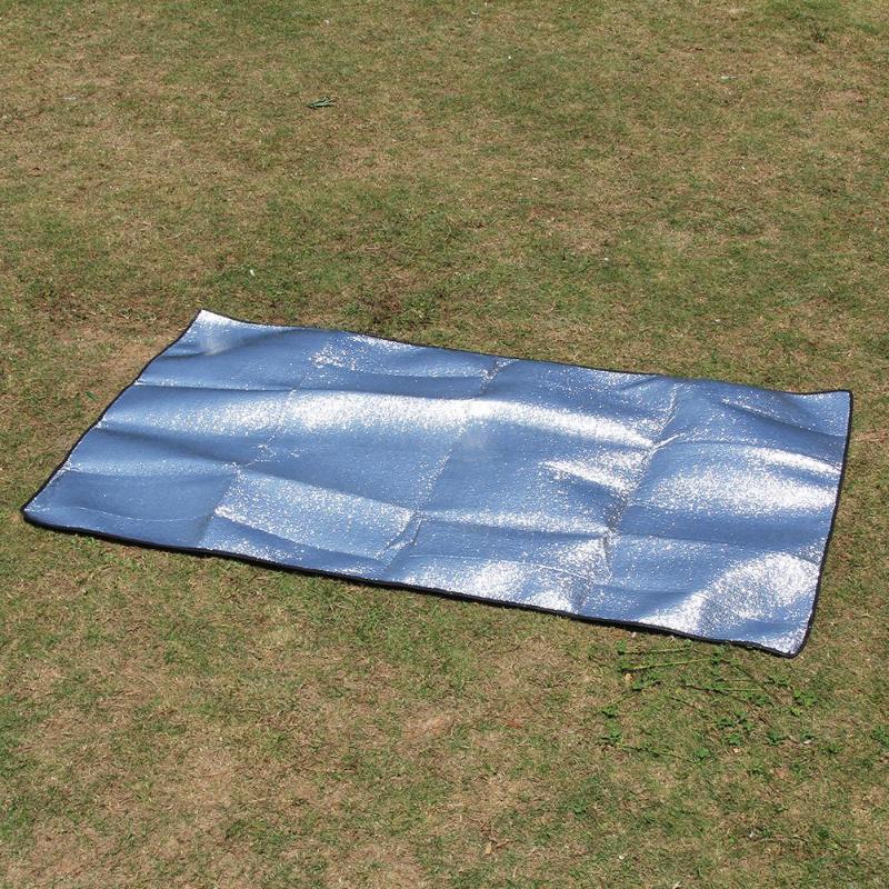 Foldable Waterproof Aluminum Foil EVA Camping Mat Foldable Folding Sleeping Picnic Beach Mattress Outdoor Mat Pad1.2x2m-ebowsos