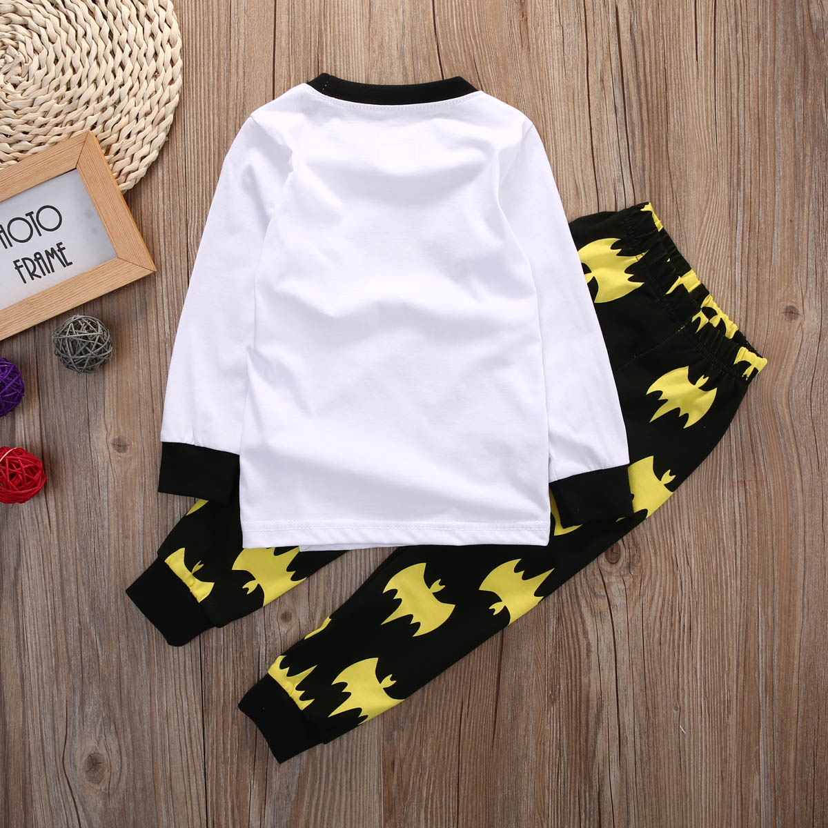 For 2-8Y Kids Boys Batman Winter 100% Cotton Nightwear Pajamas Set Sleepwear 2pc - ebowsos