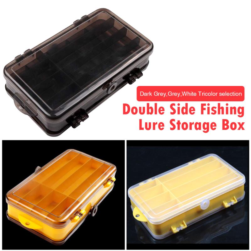 For Artificial Bait Portable Double Side Fishing Lure Box Organizer Lure Fishing Tackle Tool Equipment Accessories-ebowsos