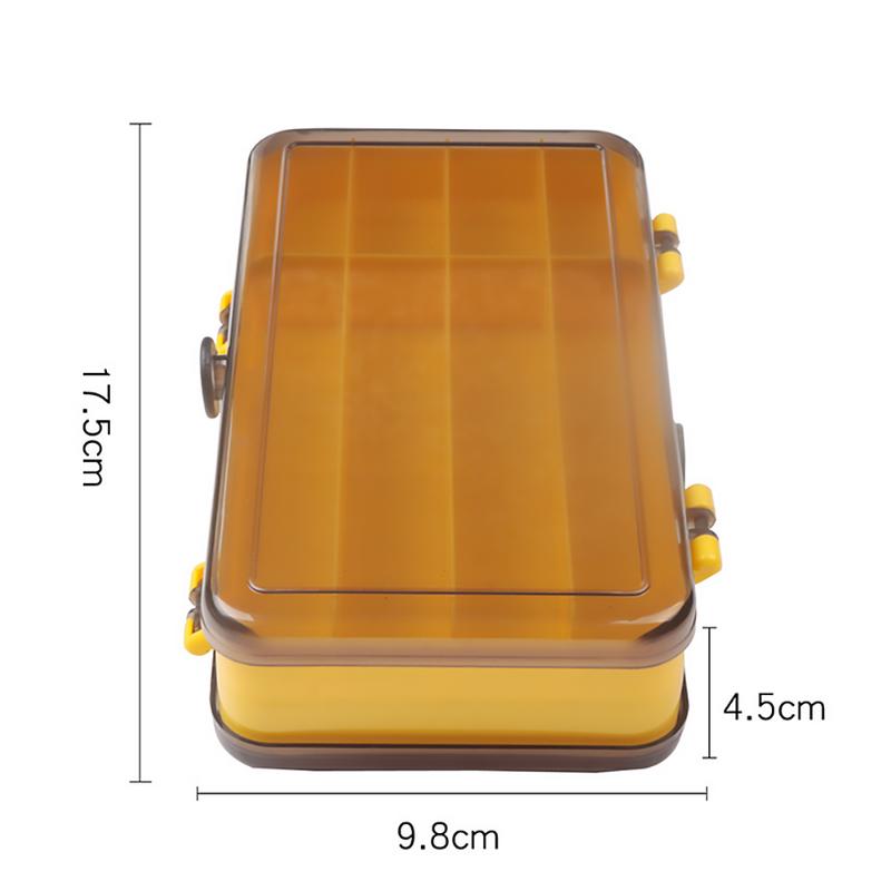 For Artificial Bait Portable Double Side Fishing Lure Box Organizer Lure Fishing Tackle Tool Equipment Accessories-ebowsos